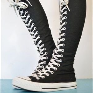 Knee High Converse All Star Chuck Taylor Black